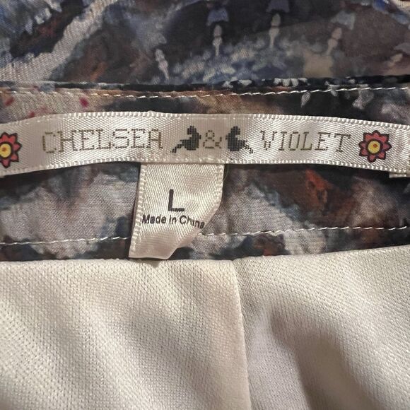 Chelsea & Violet Women’s Pants Large Sheer Wide Leg Shibori - Picture 3 of 5